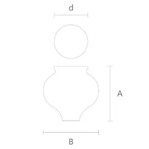 Bun feet for furniture wooden rounded from oak